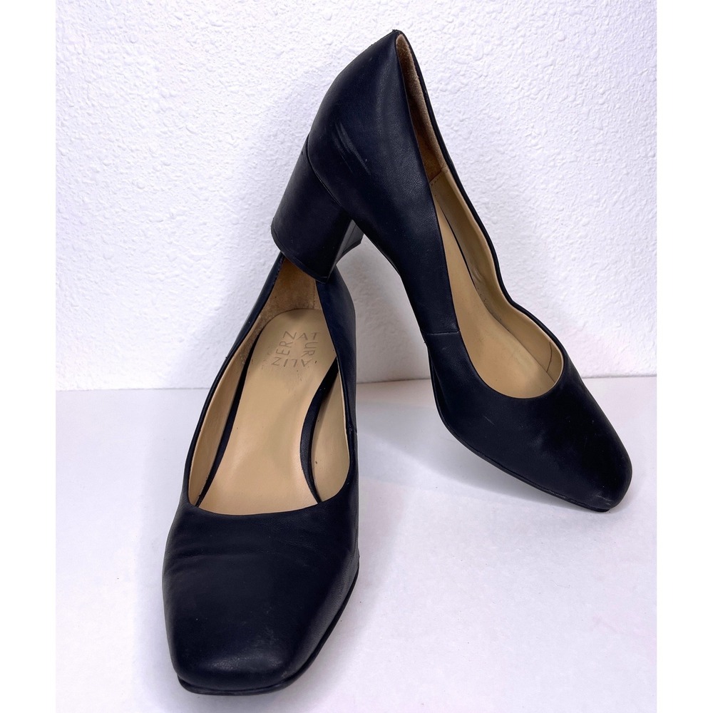 Naturalizer Women Pumps Warner Square Toe Block Heel 8.5M Black